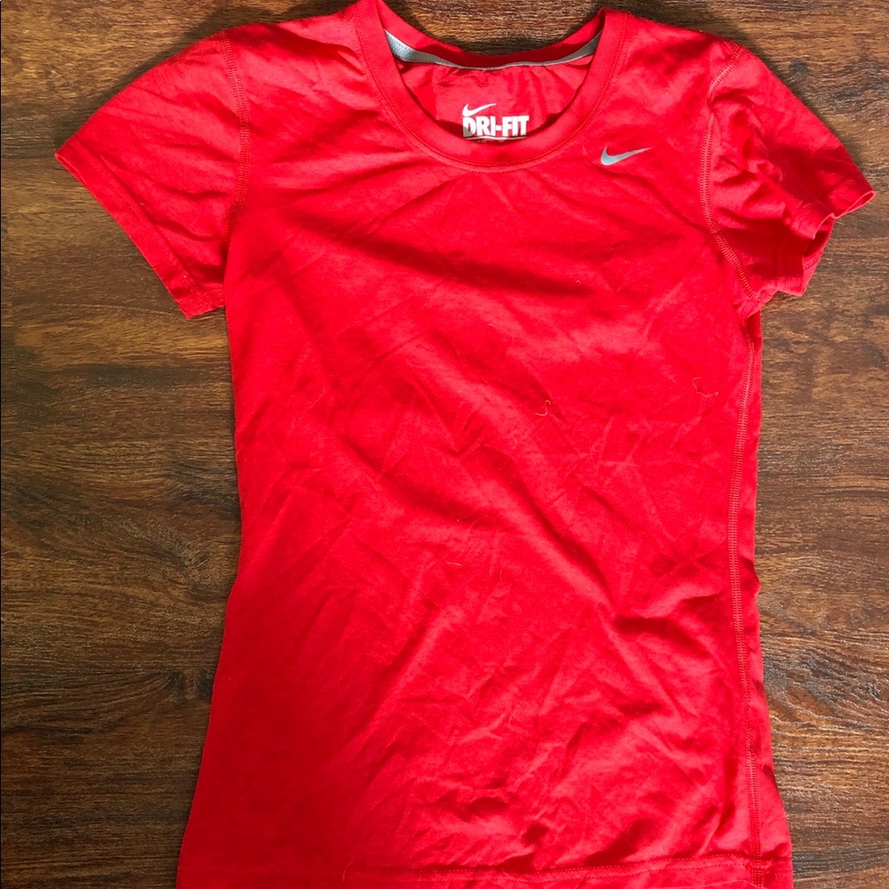 Red Nike Dri-fit T-shirt
